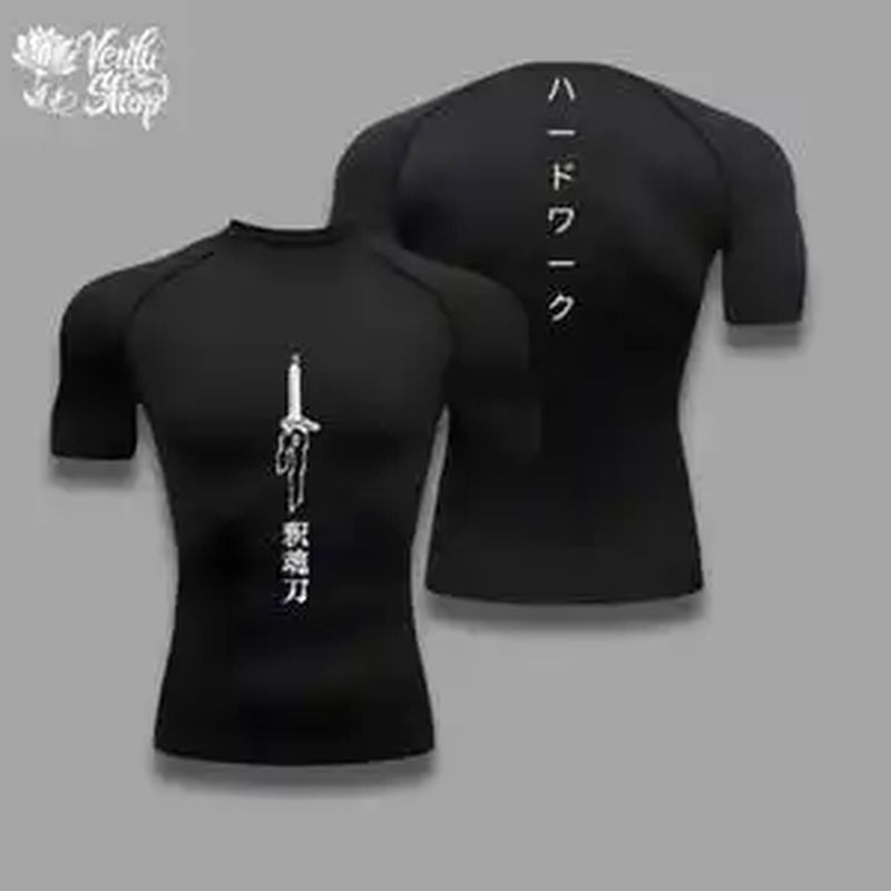 Toji Compression Shirt Sportswear Gymwear Gym Jujutsu Kaisen Compressions Anime Fushiguro Gym Clothing Zenin Anime Gym Muscles