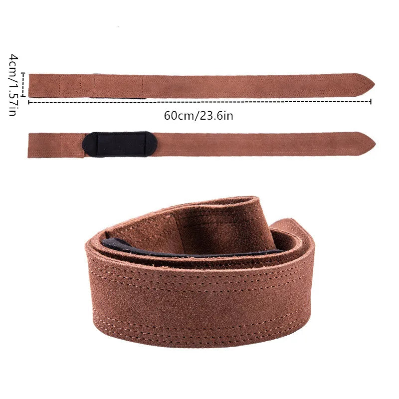 Leather Weight Lifting Wrist Straps Pull-Ups Bands Fitness Bodybuilding Training Gym Lifting Straps with Non Slip Cowhide Grip