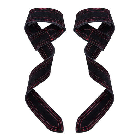Leather Weight Lifting Wrist Straps Pull-Ups Bands Fitness Bodybuilding Training Gym Lifting Straps with Non Slip Cowhide Grip